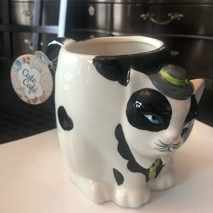 🌻Cute cafés blue eyed cat mug